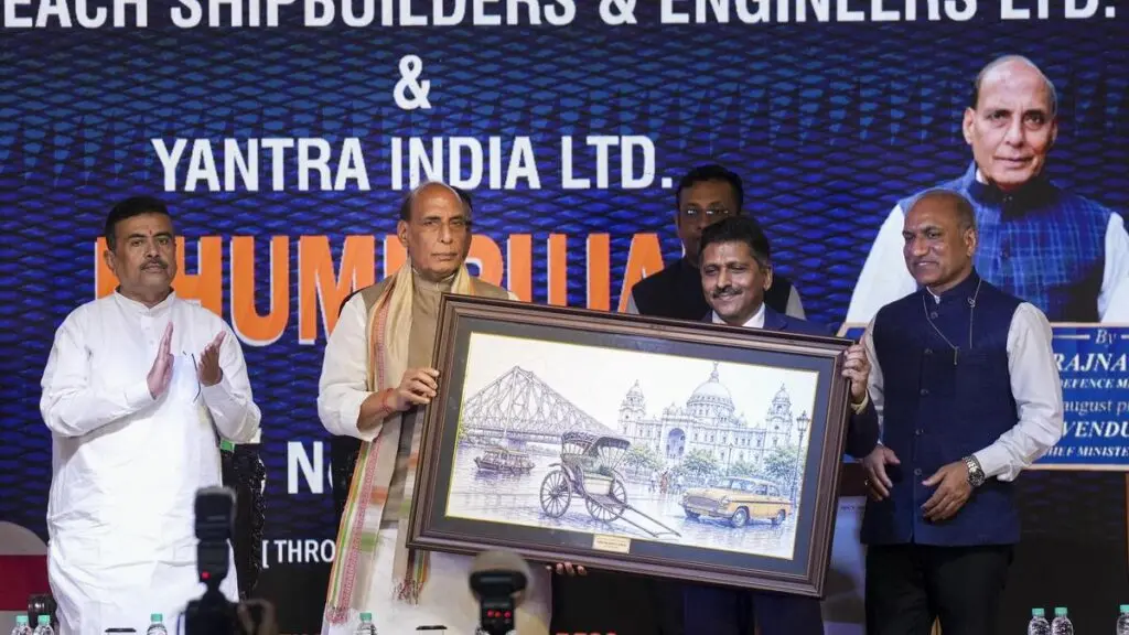 Rajnath Singh lays foundation for Rs 3,500 crore defence projects in Bengal