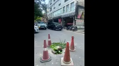 Ludhiana's busy Pakhowal Road caves in again