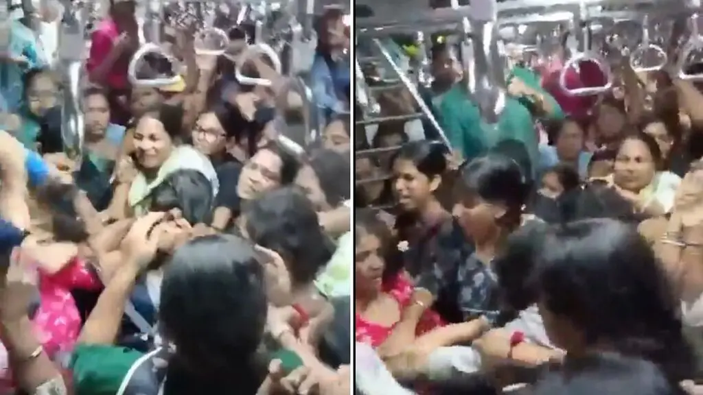 Ghatkopar train delayed after man hit by overhead wire, women's fight video viral