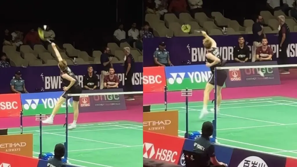 Antonsen hits no-look winner at BWF World Championships in Delhi