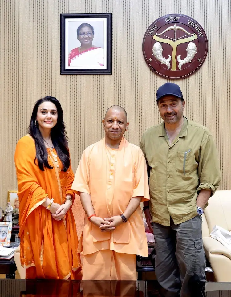 Sunny Deol, Preity Zinta meet Yogi Adityanath ahead of Batwara 1947