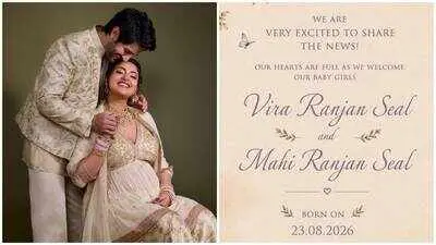 Aditya Seal, Anushka Ranjan welcome twin baby girls