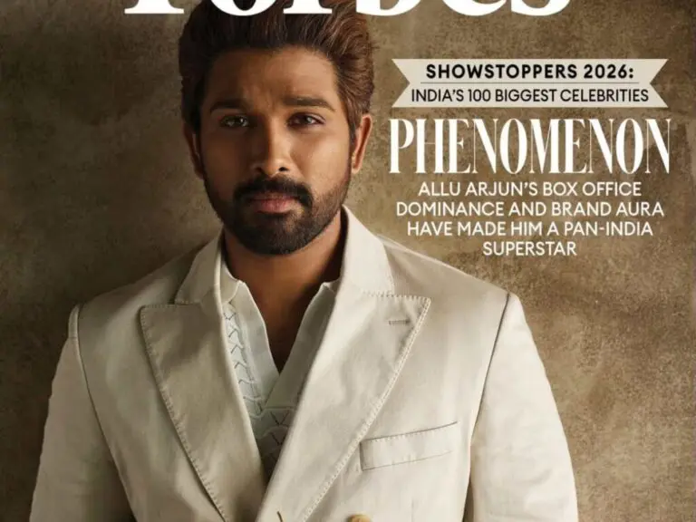 Allu Arjun on Forbes India Showstoppers 2026 cover