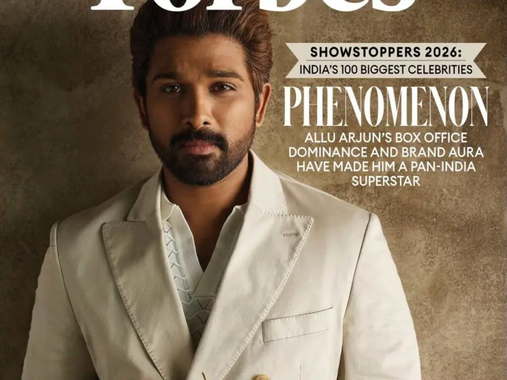 Allu Arjun on Forbes India Showstoppers 2026 cover
