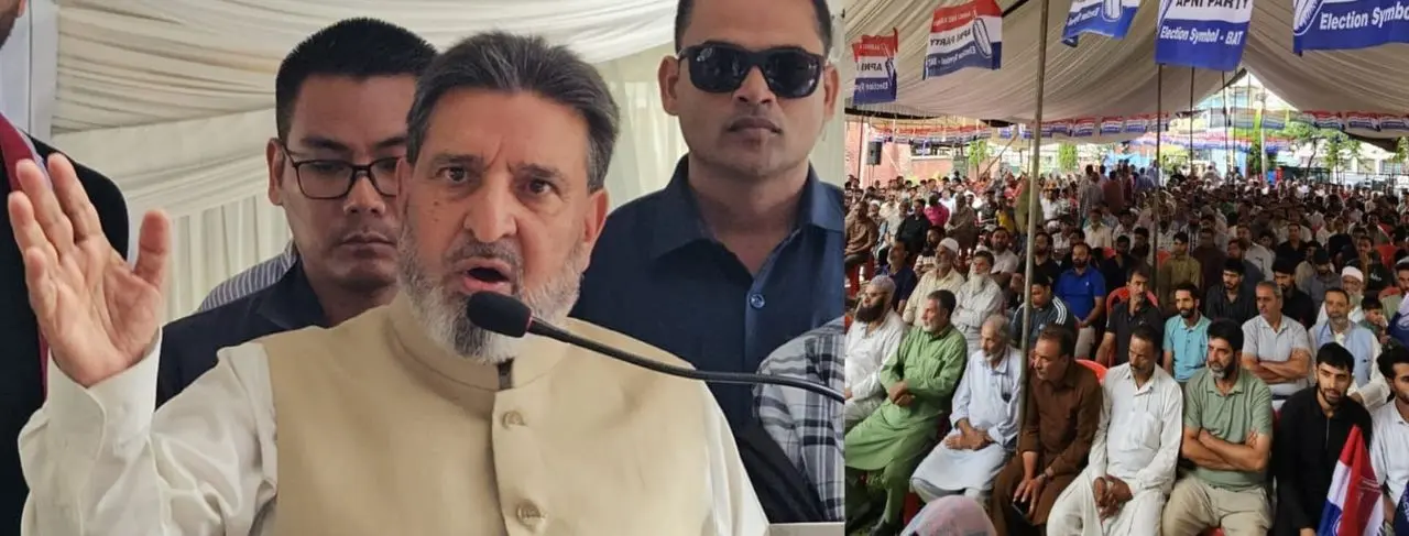 Altaf Bukhari accuses NC govt of depriving Srinagar residents of basic rights