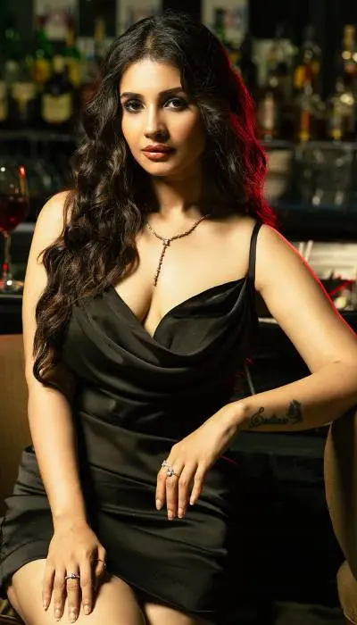 Angana Roy stuns in midnight black photoshoot