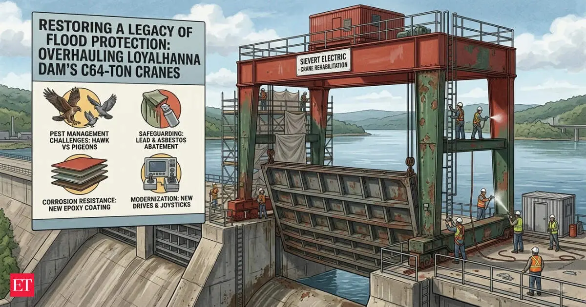 Two 64-ton cranes at Loyalhanna Dam get overhaul after 84 years