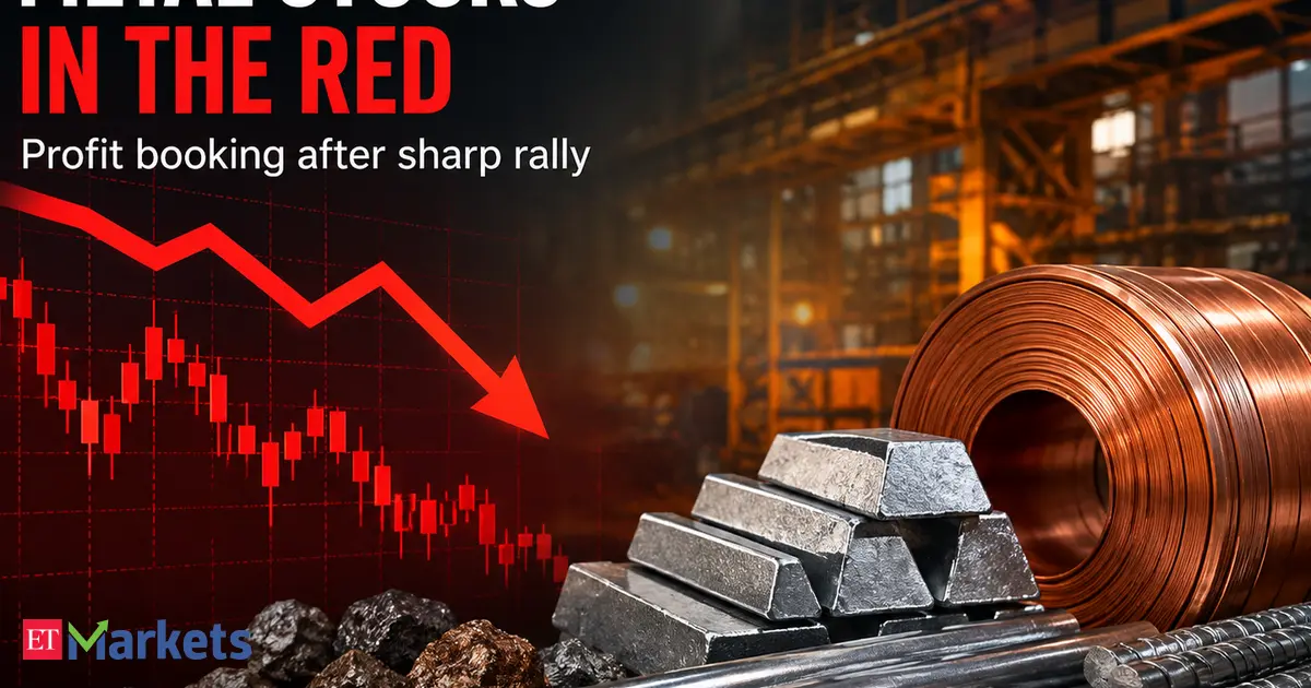 Metal stocks fall on profit booking after rallying sharply