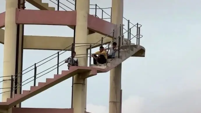 Uttarakhand Ayurved University students climb water tank over exam delay
