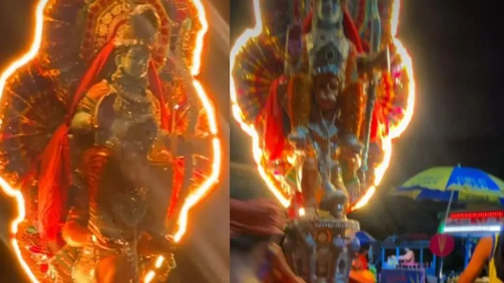 Giant Hanuman idol, 128-litre water Kanwar wow Sawan devotees
