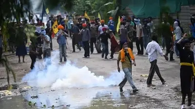 Tear gas, water cannons disperse Quami Insaaf Morcha march in Chandigarh