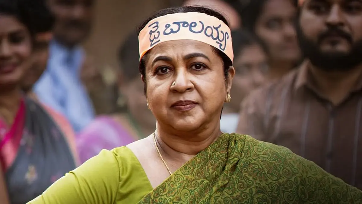 Radikaa Sarathkumar plays Balayya fan in Comrade Kalyan