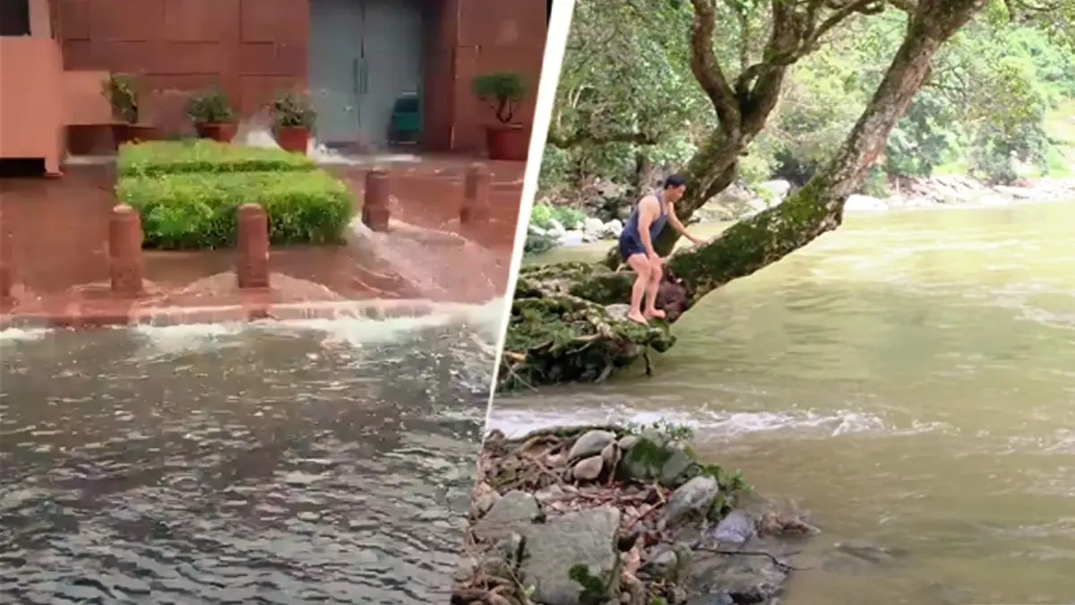 Congress mocks Kiren Rijiju over Parliament waterlogging video