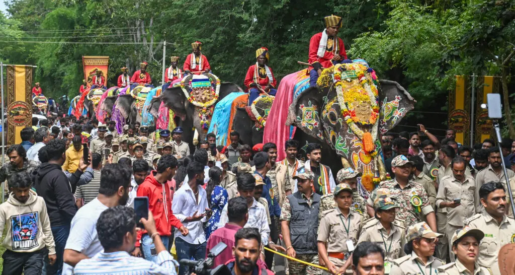Gajapayana begins as nine Dasara elephants journey to Mysuru