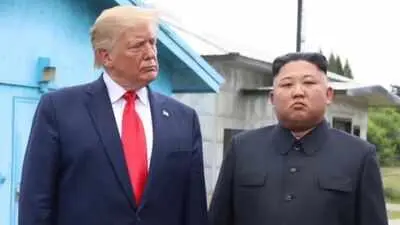 Trump jokes he and Kim Jong Un 'get along great' in old photo