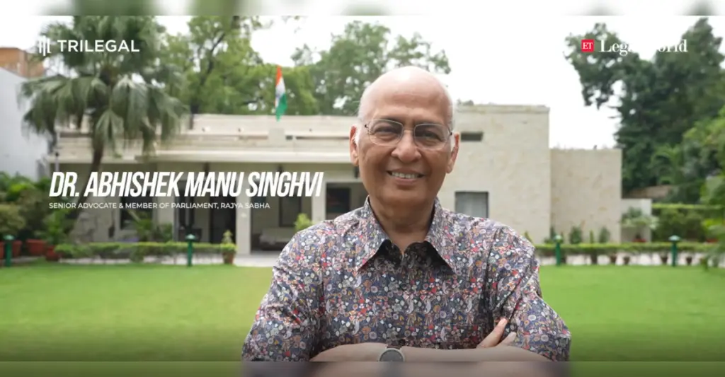 Abhishek Singhvi discusses law, leadership at ET LegalWorld event