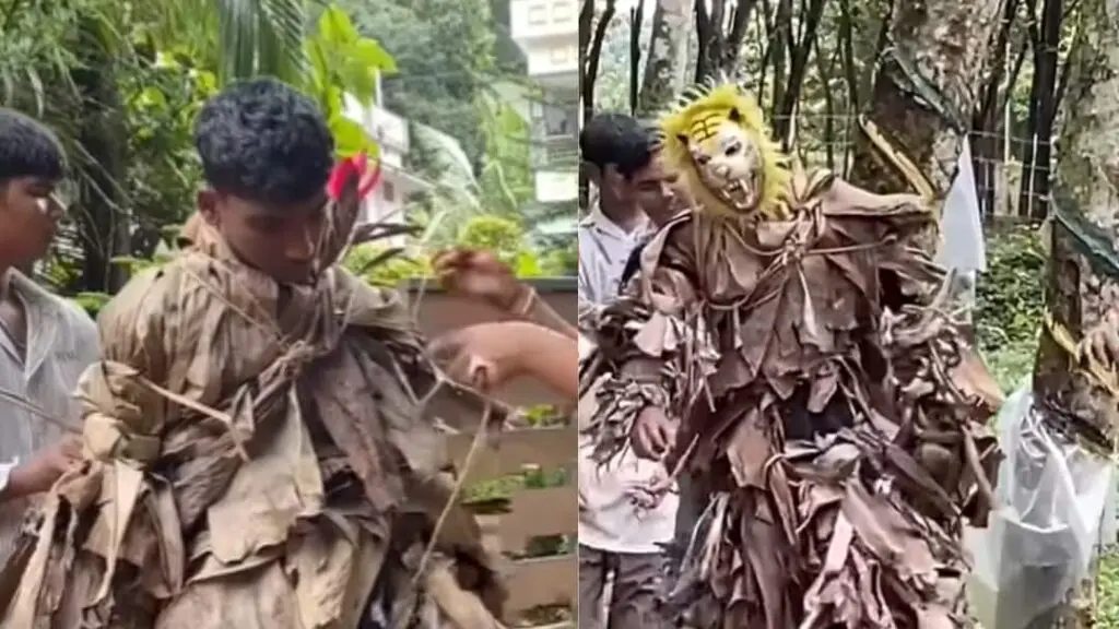 Kerala children revive Pulikali folk tradition for Onam