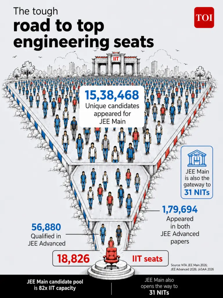 82 students fight for each IIT seat as exam leak reignites anger