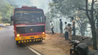 Forest fire near Bannari Ghat Road in Erode extinguished quickly