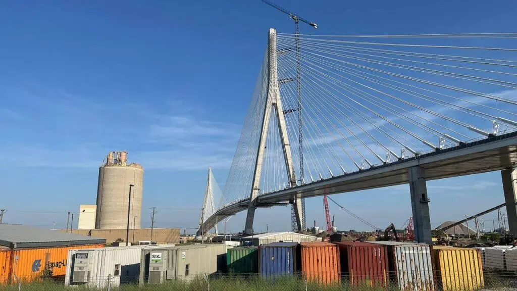 North America's longest cable-stayed bridge opens linking Canada and US