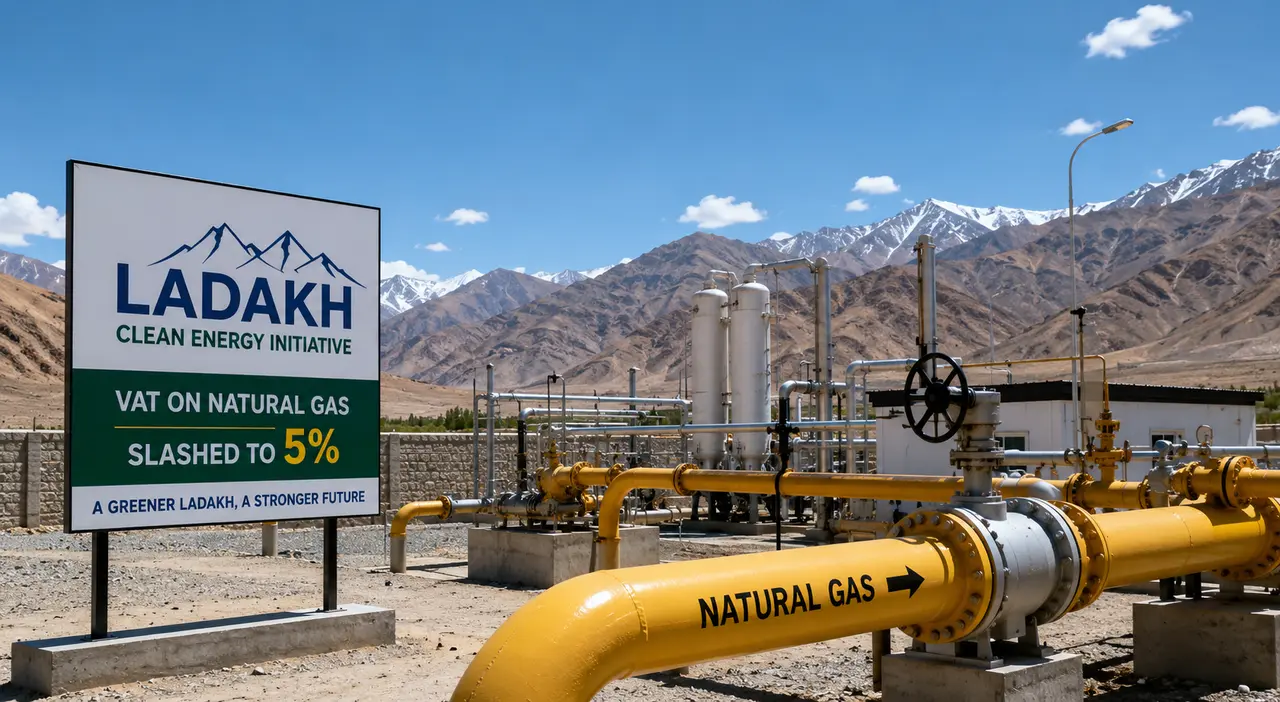 Ladakh cuts VAT on natural gas from 21% to 5%