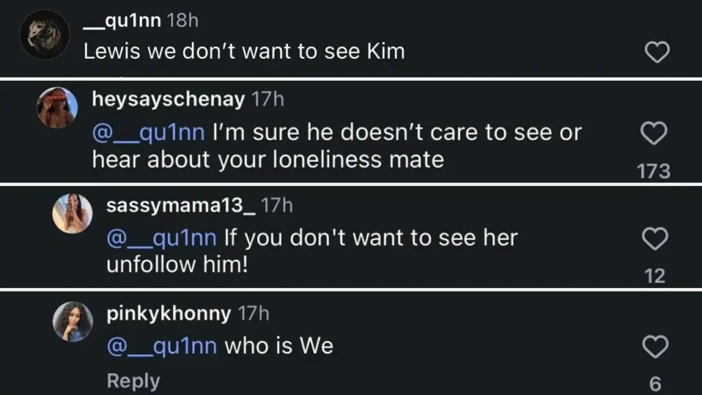 Lewis Hamilton fans defend Kim Kardashian after troll attack
