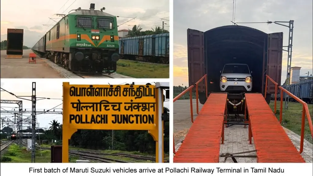Maruti Suzuki first to dispatch vehicles by rail to Pollachi terminal