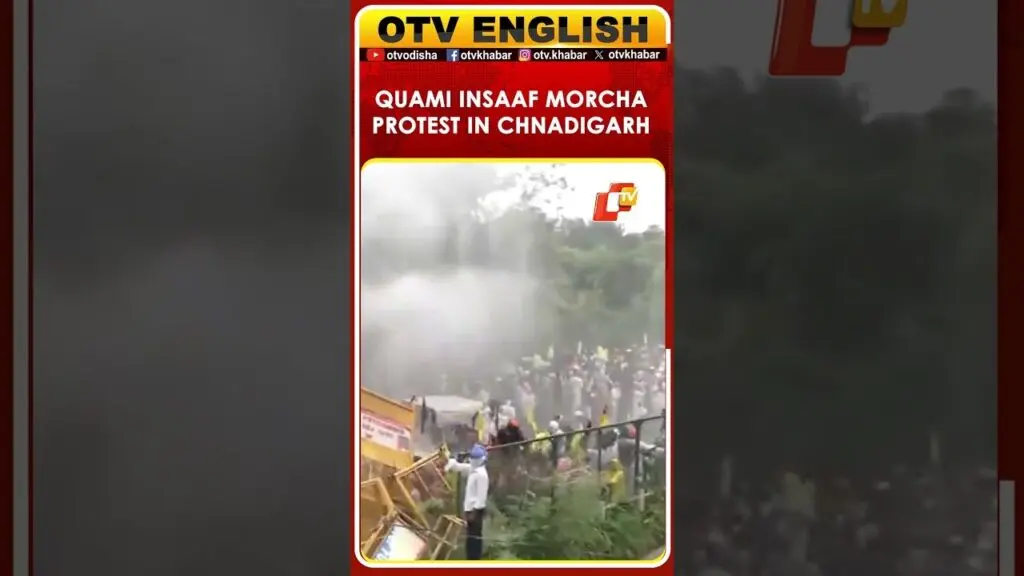 Tear gas, water cannons disperse Quami Insaaf Morcha march in Chandigarh