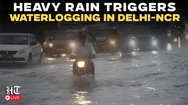 IMD red alert for Delhi as heavy rain disrupts NCR, Gurugram goes online