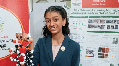Texas seventh-grader boosts algae oil production by 77%