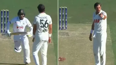 Mitchell Starc, Mehidy Hasan clash during Darwin Test