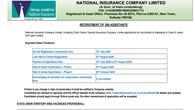 NICL Assistant recruitment 2026 registration ends tomorrow for 500 posts