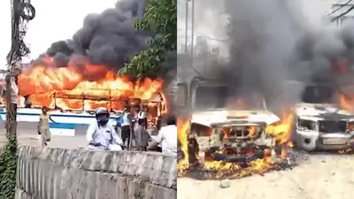Patna bus accident triggers violence, mob torches vehicles