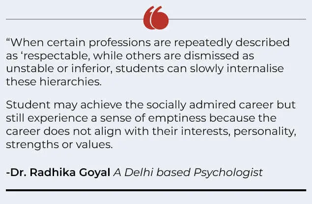 Survey reveals Indian families still rank doctors and IAS above others