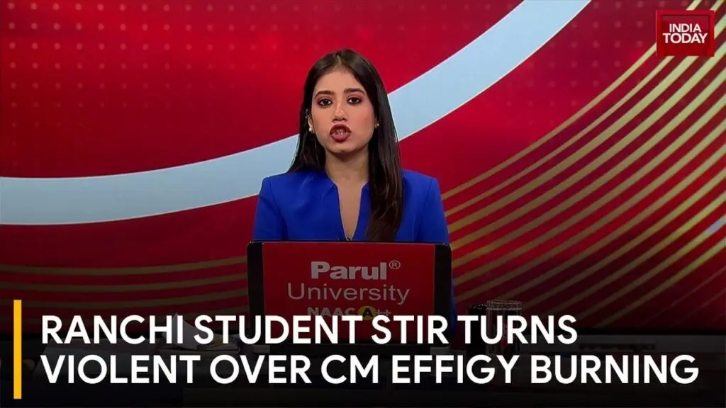 Clashes at Ranchi student protest over exam fraud, CM effigy burnt
