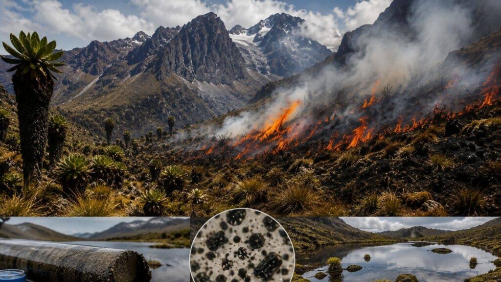 Rwenzori wildfire was first major fire in 12,000 years