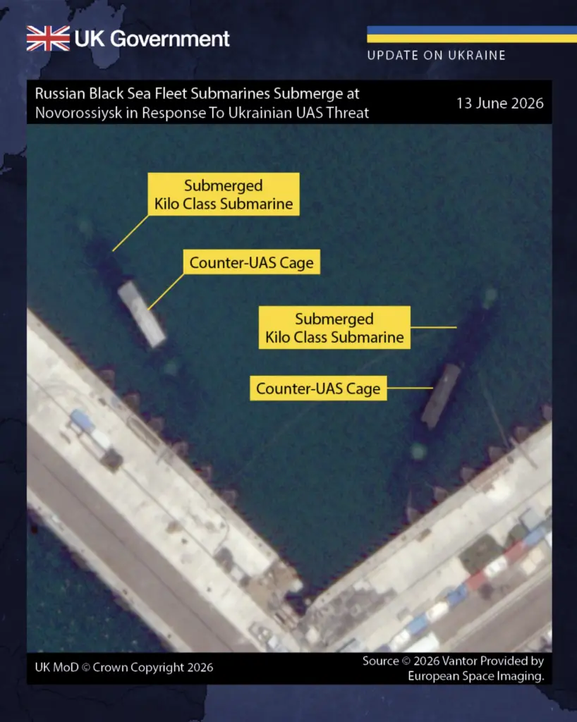 Russia shields submarines with anti-drone grills, partial submersion