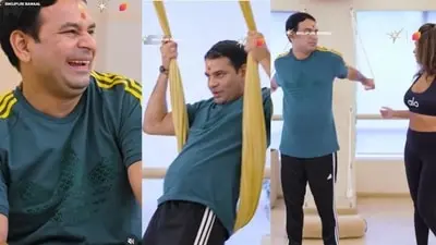 Tej Pratap Yadav works out with Mallika Sherawat on reality show