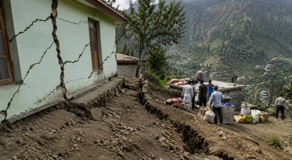 Land subsidence in Ramban forces 3 families to evacuate