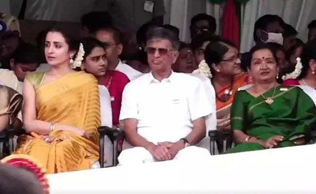 Trisha attends Vijay’s first Independence Day event as Tamil Nadu CM
