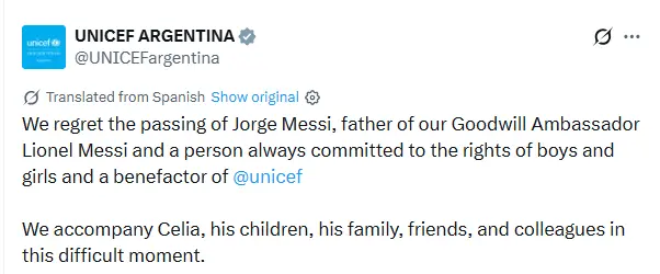 Messi's father Jorge dies at 68; football world mourns