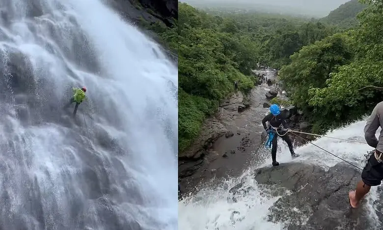 6 waterfall rappelling spots near Hyderabad in Maharashtra