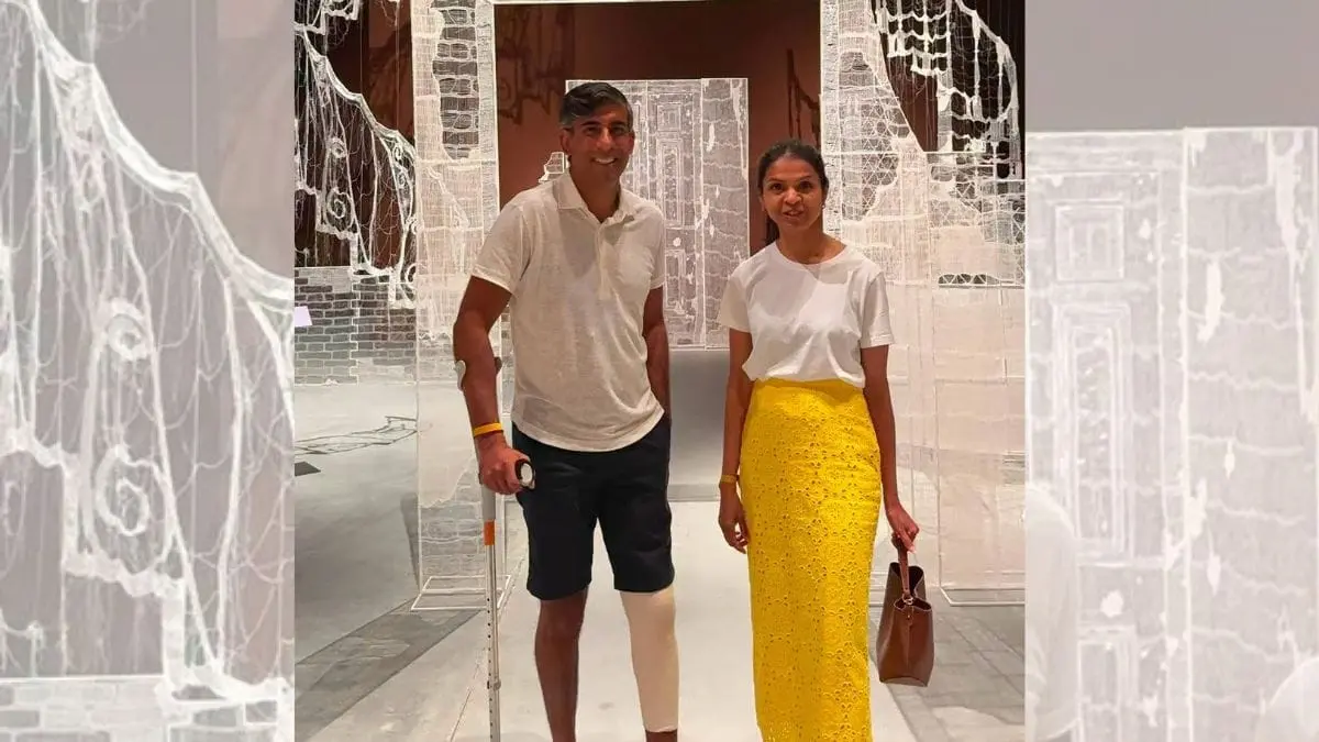 Rishi Sunak visits India pavilion at Venice Biennale with wife