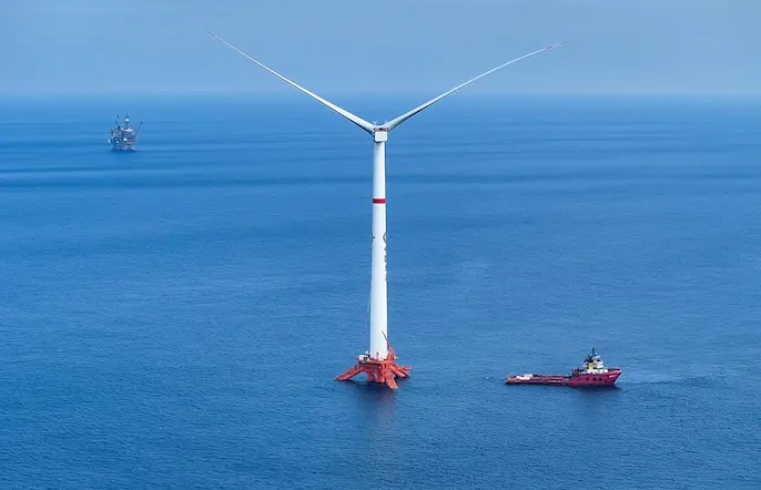 China's 16MW floating wind platform starts generating power
