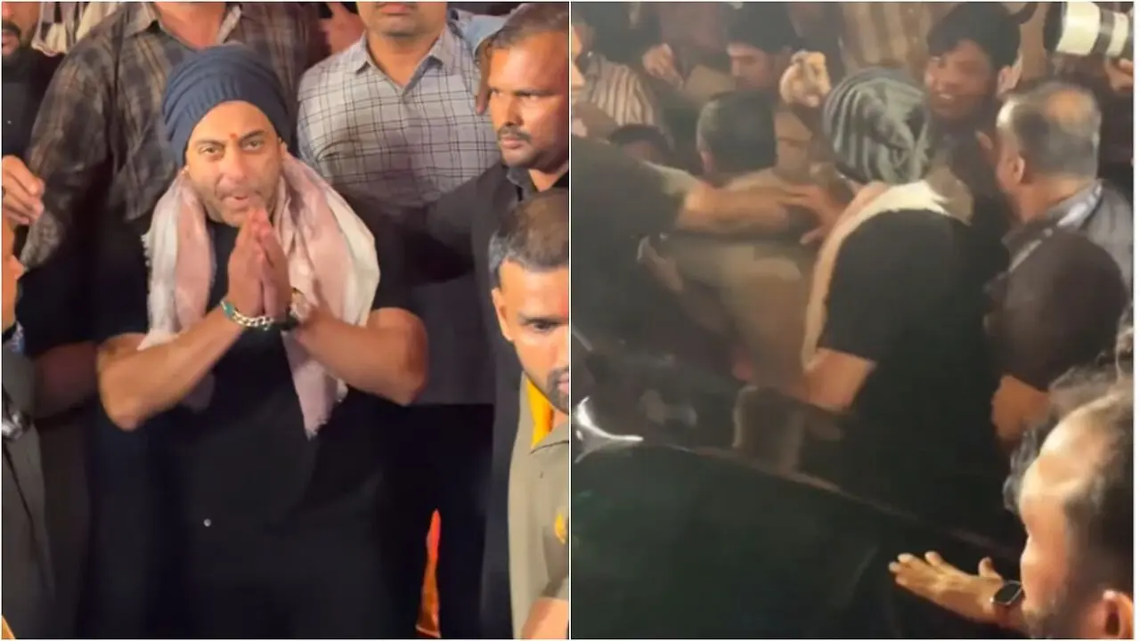 Salman Khan folds hands, asks crowd to clear way after Ganpati darshan