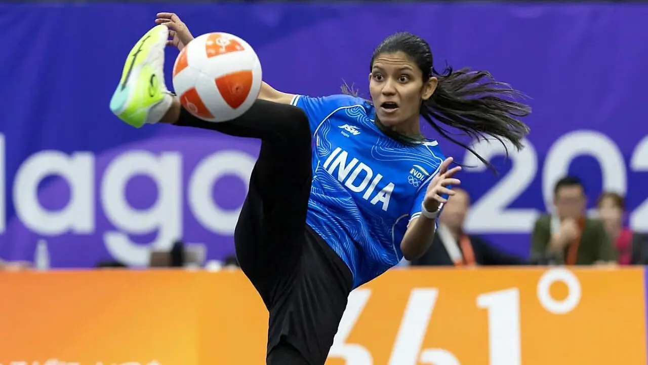 Quimcy Dsouza loses bronze in teqball singles and mixed doubles