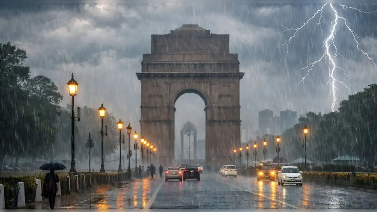 Delhi gets rain relief, temperature drops 5 degrees, yellow alert