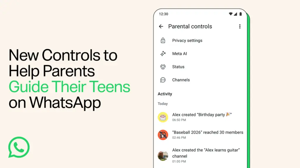 WhatsApp rolls out parental controls for teens in India