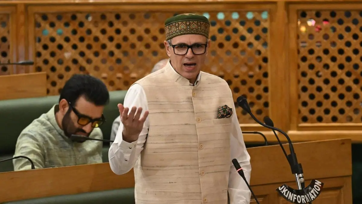 Omar Abdullah moves statehood resolution, BJP MLAs protest in J&K Assembly