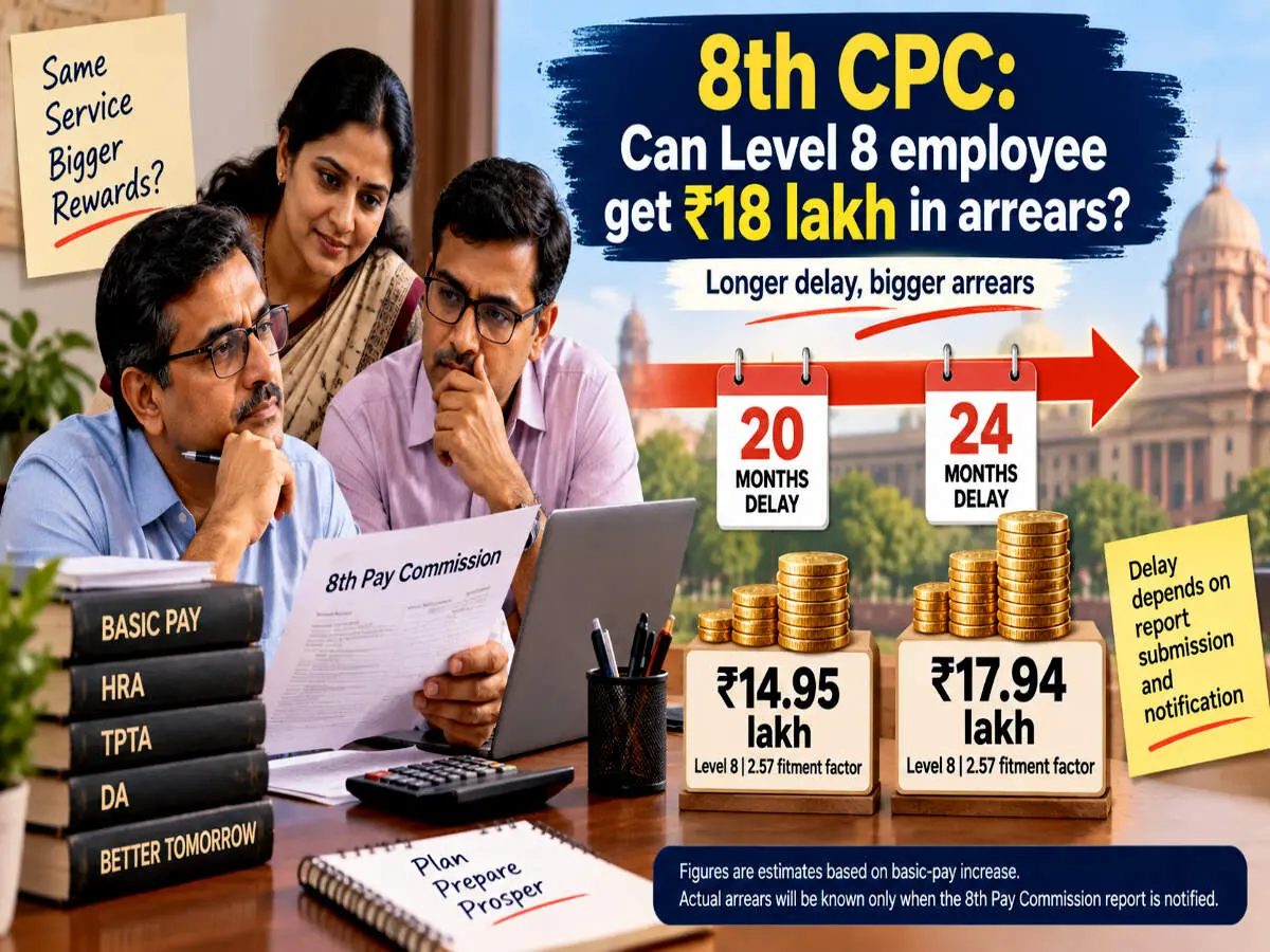 8th Pay Commission: Level 6-8 employees may get Rs 18 lakh arrears